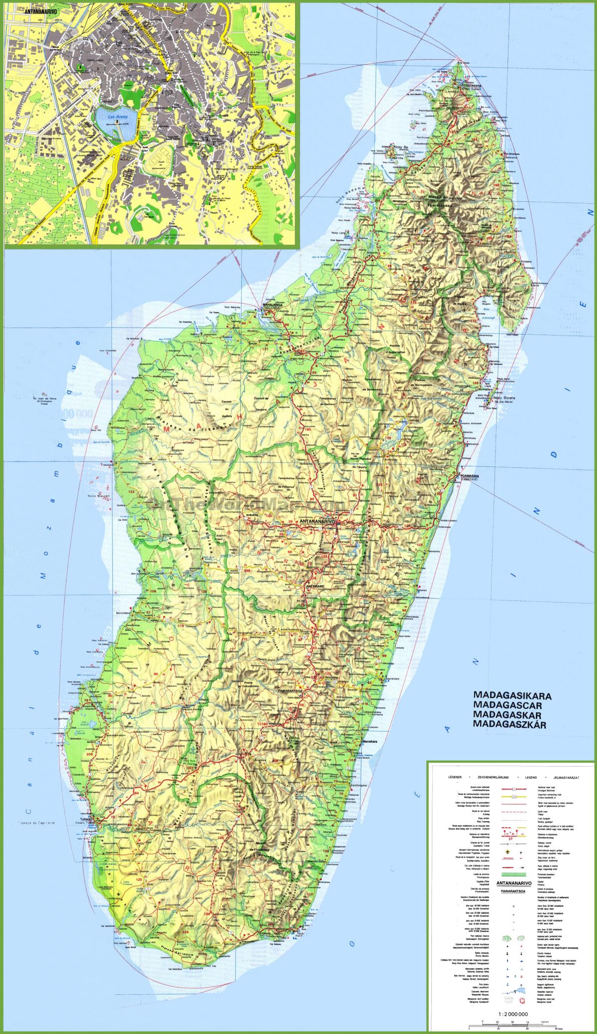 harta arată Madagascar