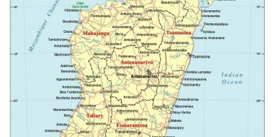 Hartă detaliată de Madagascar