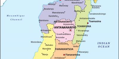 Harta de harta politică din Madagascar
