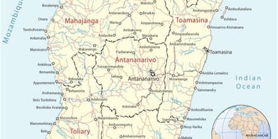 Harta Madagascar aeroporturi