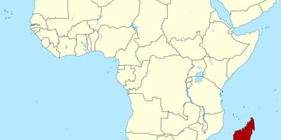 Madagascar pe harta africa