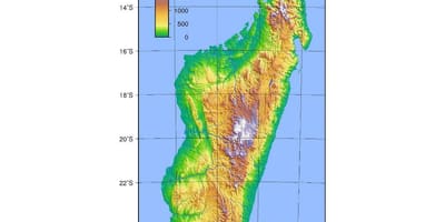 Harta Madagascar altitudine