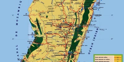 Madagascar atracții turistice hartă