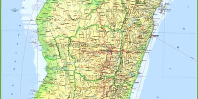Harta arată Madagascar