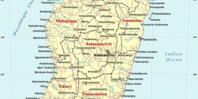 Madagascar harta cu orase