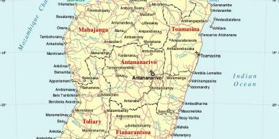 Madagascar harta cu orase