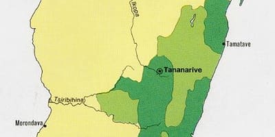 Madagascar densitatea populației hartă