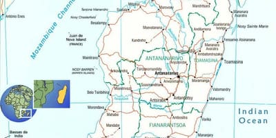 Harta Madagascar râu